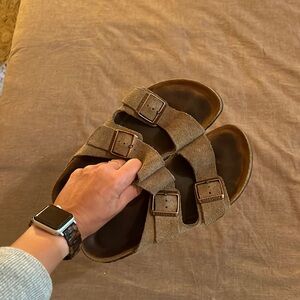 Suede Birkenstocks - Size 40